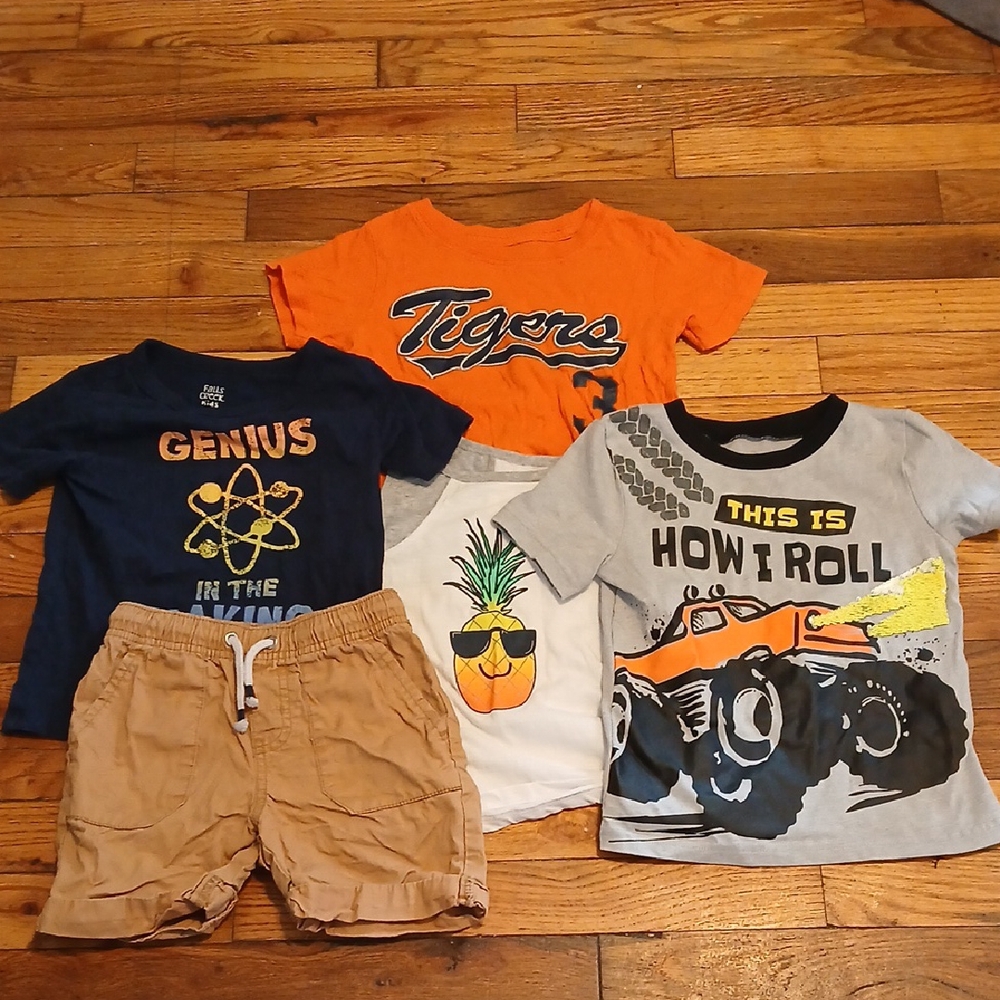 Genuine Merchandise Orange Short Sleeve Tee Casual Wear 3T Bundle